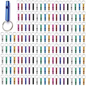 100-Piece Emergency Whistle Keychain Survival Kit
