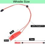 Loud Safety Whistles with Reflective Lanyard - 4 Pack