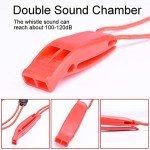 Loud Safety Whistles with Reflective Lanyard - 4 Pack