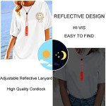 Loud Safety Whistles with Reflective Lanyard - 4 Pack