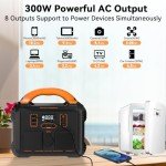 Jeazans 300W Solar Generator Power Station for Emergencies