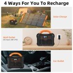 Jeazans 300W Solar Generator Power Station for Emergencies