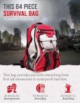 64-Piece Hurricane Emergency Survival Backpack Kit