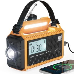 5000 Weather Radio: Solar, Hand Crank, Portable