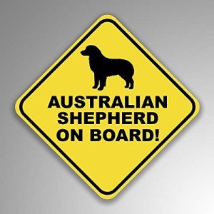 Australian Shepherd On Board Vinyl Decal Stickers