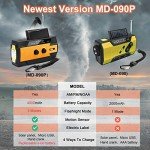 Portable Solar Hand Crank Emergency Radio with Flashlight
