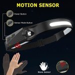 3-Pack Rechargeable Motion Sensor LED Headlamps