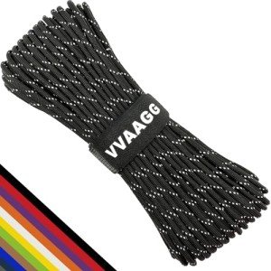 Reflective 100FT Paracord Utility Rope for Camping