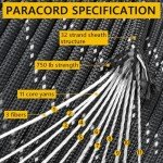 Reflective Paracord Rope 100' with Bag