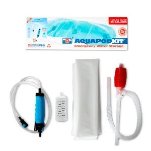 Emergency Water Storage Kit with Filter & Pump