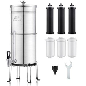 Gravity Water Filter System with 6 Filters