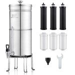 Gravity Water Filter System with 6 Filters