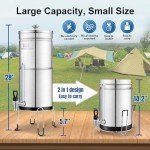 Gravity Water Filter System with 6 Filters