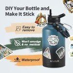 64 oz Insulated Water Bottle with Straw and Lid