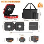 Portable 2 Burner Camping Stove Set with Cookware