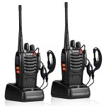 Rechargeable Long-Range Walkie Talkies with Earpieces