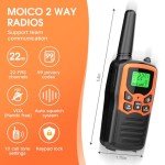 MOICO Long Range Walkie Talkies - 2 Pack