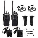 Rechargeable Long-Range Walkie Talkies with Earpieces