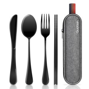 Portable Stainless Steel Utensil Set with Case
