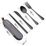 Portable Stainless Steel Utensil Set with Case