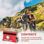 Compact 110-Piece Mini First Aid Kit - Red