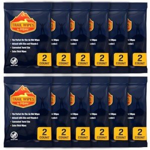 Biodegradable Camping Wipes with Aloe & Vitamin E