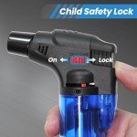 5 Pack Windproof Butane Refillable Torch Lighters