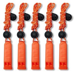 Loud 120db Emergency Whistle Survival Kit - 5 Pack
