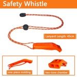 Loud 120db Emergency Whistle Survival Kit - 5 Pack