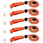 Loud 120db Emergency Whistle Survival Kit - 5 Pack