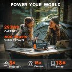 600W Portable Power Station for Emergency and Travel