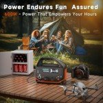 600W Portable Power Station for Emergency and Travel