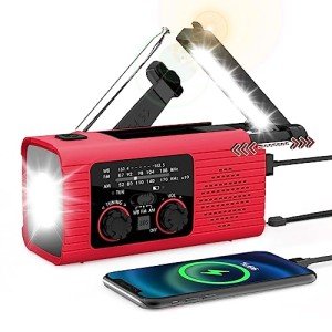 NOAA Emergency Weather Radio with Solar, Crank & USB