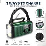 Emergency Solar Crank Radio with USB Charging