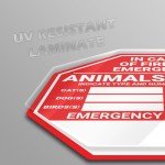 Pet Rescue Window Stickers - 4 Pack