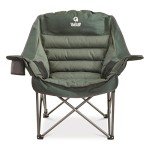 Extra Large Portable Padded Camping Chair with Cup Holder