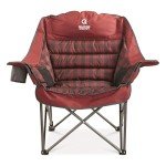 Extra Large Portable Padded Camping Chair with Cup Holder