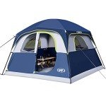 6-Person Waterproof Family Camping Tent - Easy Setup