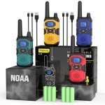 Rechargeable Walkie Talkies for Hurricane Preparedness 4 Pack