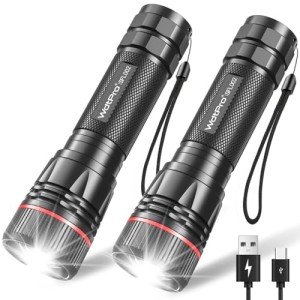 Rechargeable Flashlight 2-Pack - Super Bright LED