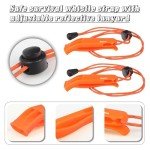 Loud Emergency Whistles with Adjustable Lanyard - 4PCS