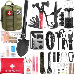 160-Piece Hurricane Emergency Survival Kit in Green