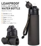 Collapsible 20oz Water Bottle - Leak Proof, BPA-Free