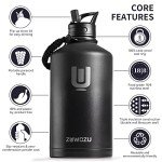 1-Gallon Insulated Steel Water Jug with Straw
