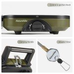 Portable 2-Burner Camping Stove with Adjustable Burners