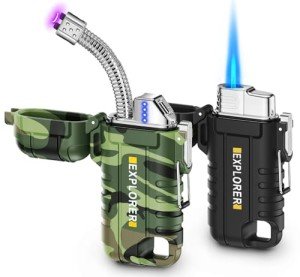 Rechargeable Waterproof Flexible Neck Electric Lighters (2-Pack)