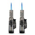 TOPKAY 2 Pack Windproof Jet Flame Lighters