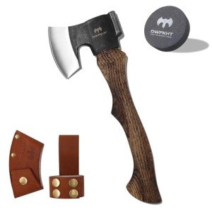 Hand Forged Camp Axe with Sheath – 14.3