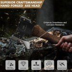 Hand Forged Camp Axe with Sheath – 14.3
