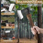 Hand Forged Camp Axe with Sheath – 14.3